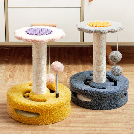 Flower Shape Cat Tree Scratching Post Tower Furniture Climber for Kitten Play