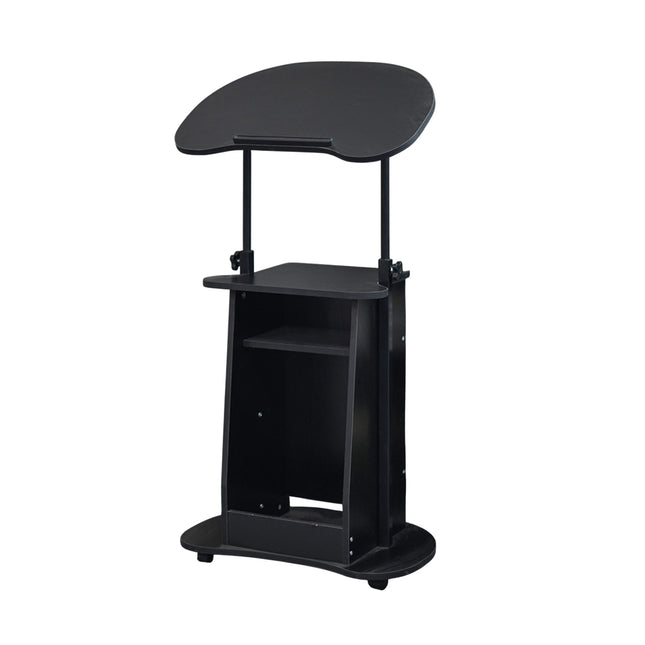 Mobile Height Adjustable Sofa Side Table Computer Desk with Wheels Space Saving