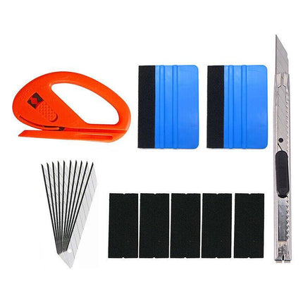 Car Wrap Vinyl Tools Kit 19 Film Wrapping Carbon Fibre Squeegee Safety Cutter Au - Aimall