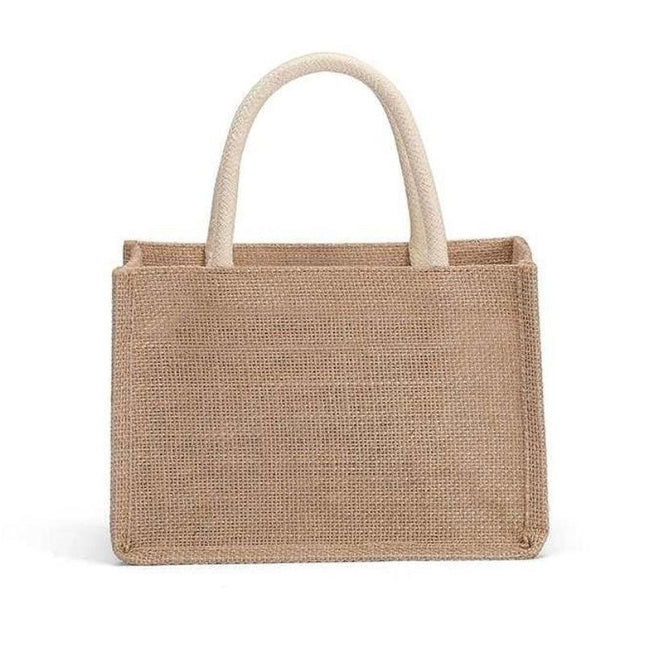 Burlap Tote Bags Blank Jute Beach Shopping Handbag Gift Bags With Handle Au Sell - Aimall