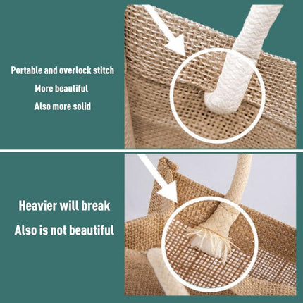 Burlap Tote Bags Blank Jute Beach Shopping Handbag Gift Bags with Handle AU SELL - Aimall