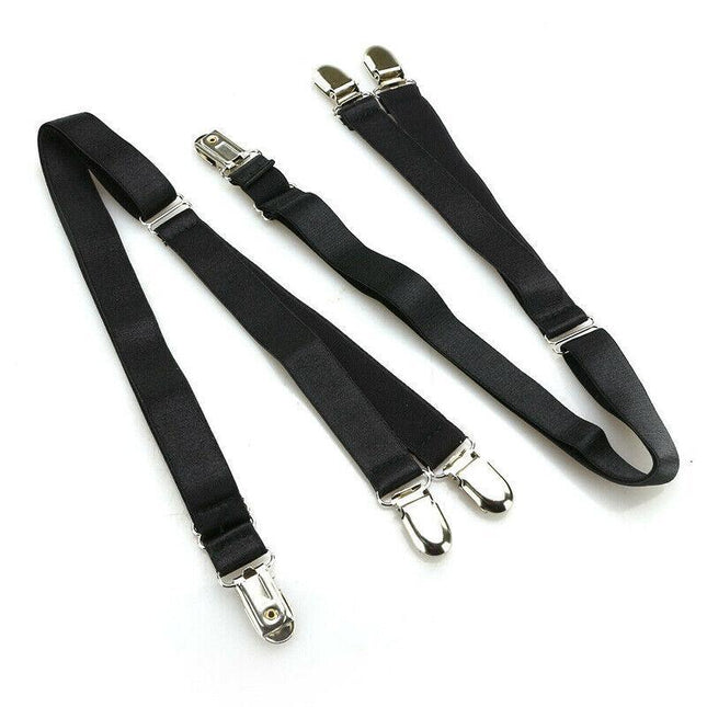 1 Pair Y-Style Men's Shirt Stays Garters for Military Uniform Sock Hold - Aimall