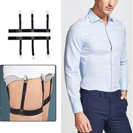 2X Men Shirt Stays Holder Garters Suspenders Military Uniform Non-Slip Locking - Aimall