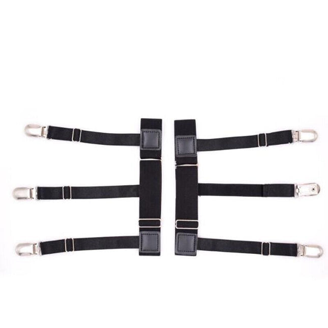 2X Men Shirt Stays Holder Garters Suspenders Military Uniform Non-Slip Locking - Aimall