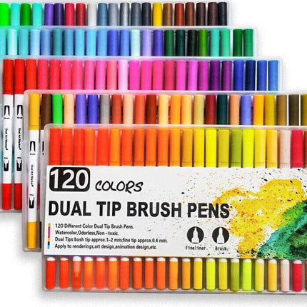 12-120 Watercolor Brush Pen Set Artist Sketch Marker - Aimall