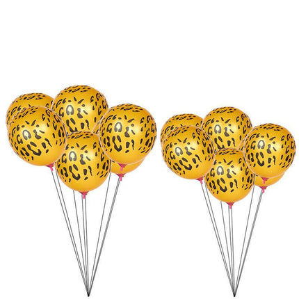 Leopard Spot Print Balloons X 12 Safari Zoo Jungle Farm Animal Party Decoration - Aimall