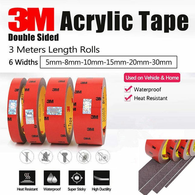 Vehicle 3M Strong Permanent Double Sided Super Sticky Versatile Roll Tape Craft - Aimall