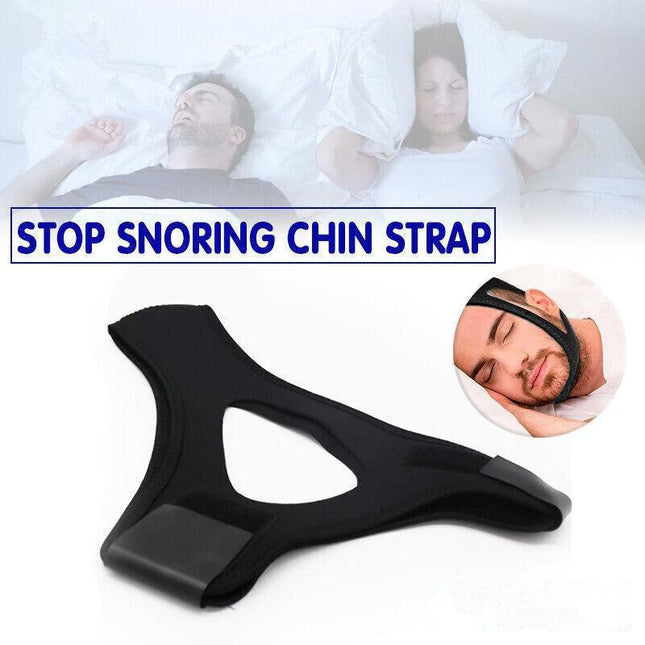 New Stop Snoring Chin Strap Anti Snore Sleep Apnea Belt Device Solutions Jaw Au - Aimall