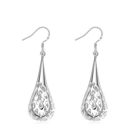 New Wholesale 925 Sterling Silver Filled Filigree Teardrop Drop Dangle Earrings - Aimall