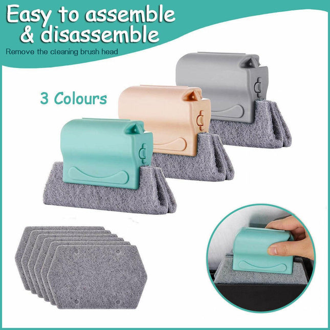 Window Door Track Cleaning Brush Gap Groove Sliding Tools Dust Cleaner Kitchen - Aimall