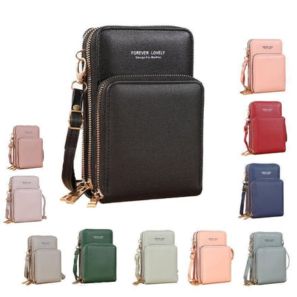 Women Crossbody Phone Purse Touch Screen Bag Rfid Blocking Wallet Shoulder Strap - Aimall