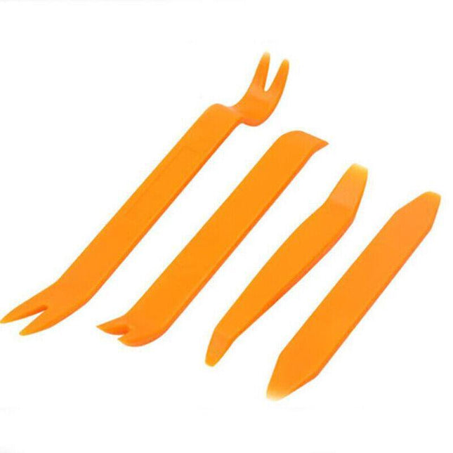 4X Plastic Car Radio Door Clip Panel Trim Dash Audio Removal Installer Pry Tool - Aimall