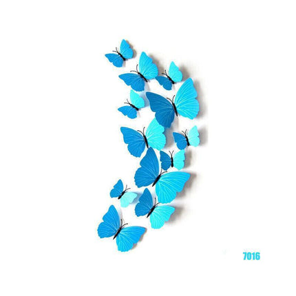 12Pcs 3D Butterfly Wall Magnets Removable Sticker Decals Kids Art Nursery Decor - Aimall