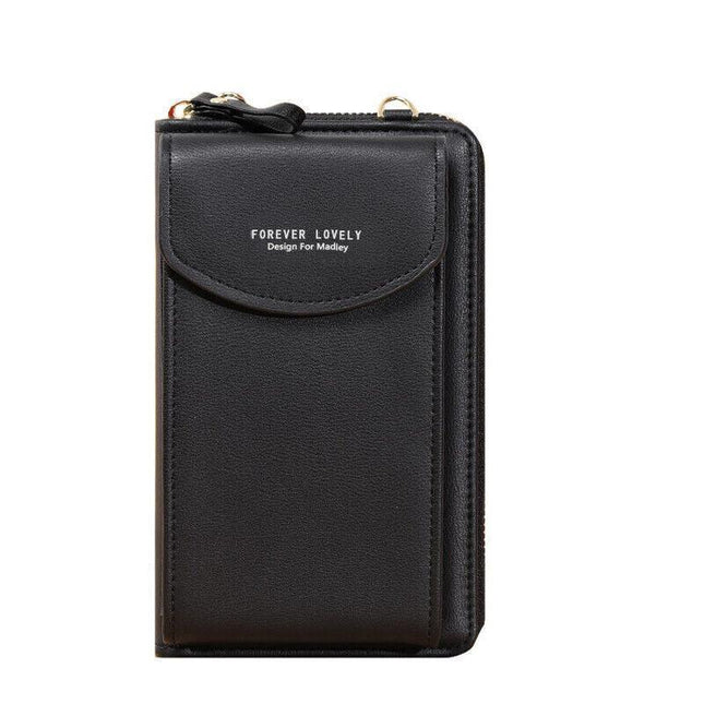 Women Pouch Bag Mobile Phone Bag Pu Leather Crossbody Purse Wallet Shoulder Bag - Aimall