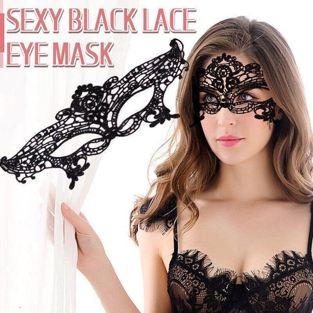 Black Lace Eye Mask Costume Ball Party Fancy Dress Ladies Masquerade Mask Aimall