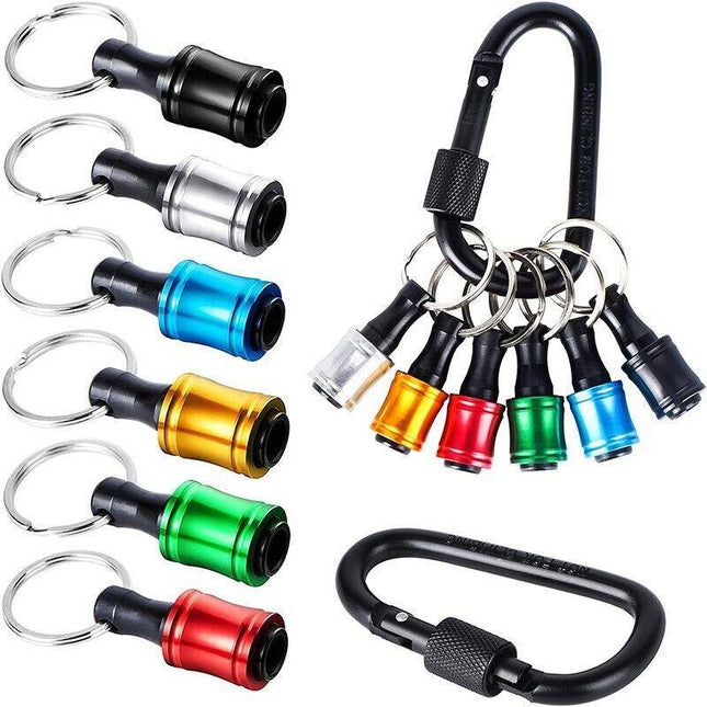 6Pcs Hex Shank Screwdriver Bit Holder Extension Bar Keychain Driver Keyring Au - Aimall