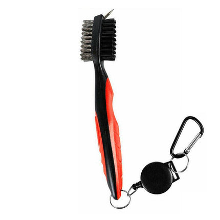 Golf Cleaning Brush Retractable Stock Color Groove Cleaner With Reel Club Ball - Aimall