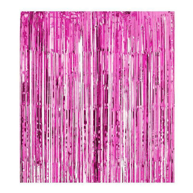 Metallic Tinsel Curtain Foil Backdrop Function Party Decoration Birthday Event - Aimall