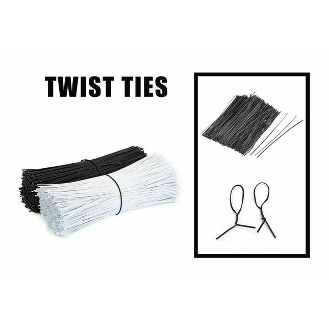 Metallic Twist Ties Plastic Cable Cord Ties Reusable Packaging Wire Candy Au - Aimall