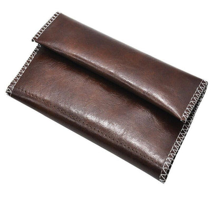 Brown Leather Cigarette Tobacco Pouch Holder Bag Case Paper Great Gift Au Stock - Aimall