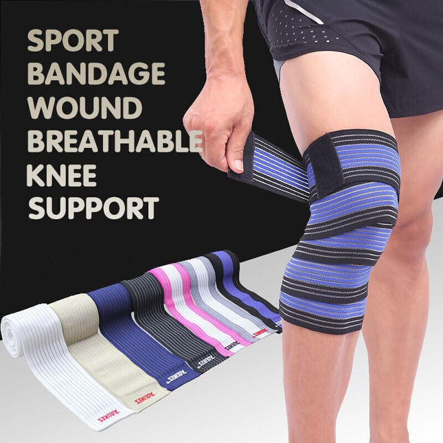 Sports Gym Bandage Wrap Compression Strap Wrist Knee Leg Ankle Elbow Band 180CM - Aimall