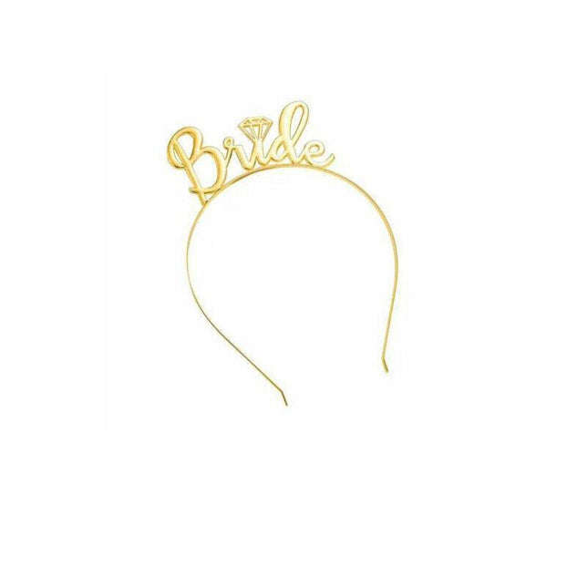 Bride To Be Hen Veil Sash Tiara Hens Night Bridal Shower Kitchen Tea Accessories - Aimall