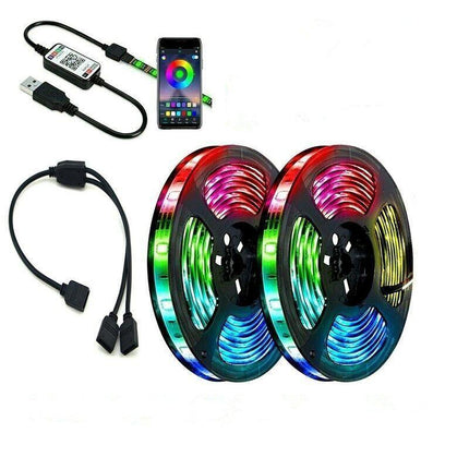 NEW LED Strip Lights RGB USB IP65 Waterproof 1M-10M 60-300 LEDs Bluetooth 5V AU - Aimall