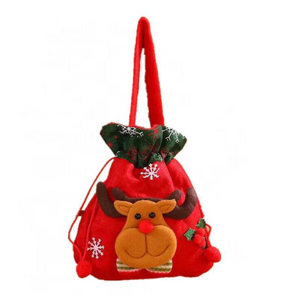 Christmas Candy Treat Bags Gift Wrapping Bag Xmas Party Drawstring Decor Bags AU - Aimall