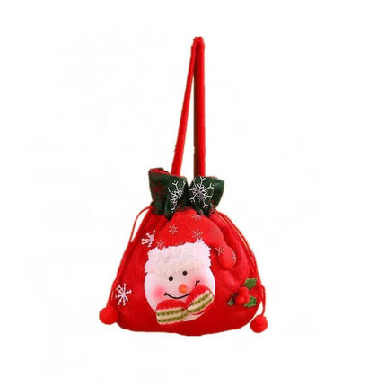 Christmas Candy Treat Bags Gift Wrapping Bag Xmas Party Drawstring Decor Bags AU - Aimall