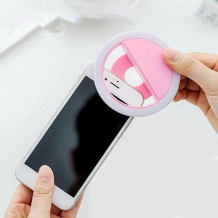 3 Modes Selfie Led Ring Fill Light Camera Rechargeable For Iphone Android Phone - Aimall