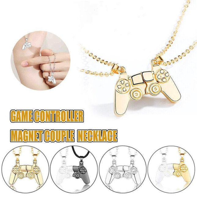 Gamer Gaming Friends Couple Matching Magnetic Controller Necklace Pendant Gift - Aimall