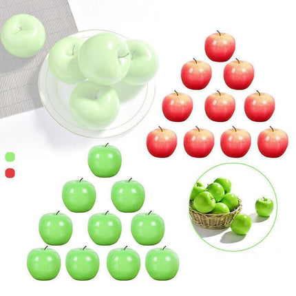 10 X Artificial Green Apples for Home Party Wedding & Shop Decor - Aimall