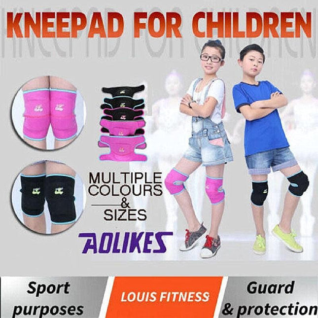 Aolikes Kid Knee Pad Crash Proof Antislip Basketball Dance Skating Protector Au - Aimall