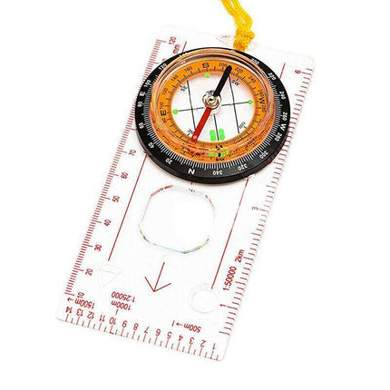 1/2X Orienteering Baseplate Compass Hiking Camping Lensatic Map Tactical Army AU - Aimall