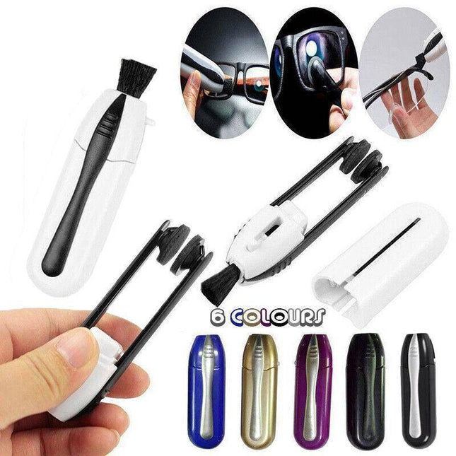 Portable Best Eyeglass Sunglass All In One Glasses Lens Cleaner Brush Hot Au Aimall