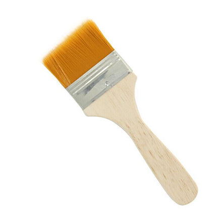 3Pack Art Brushes Flat Paint Set Drawing Painting Wooden Handle Craft Adult/Kids - Aimall