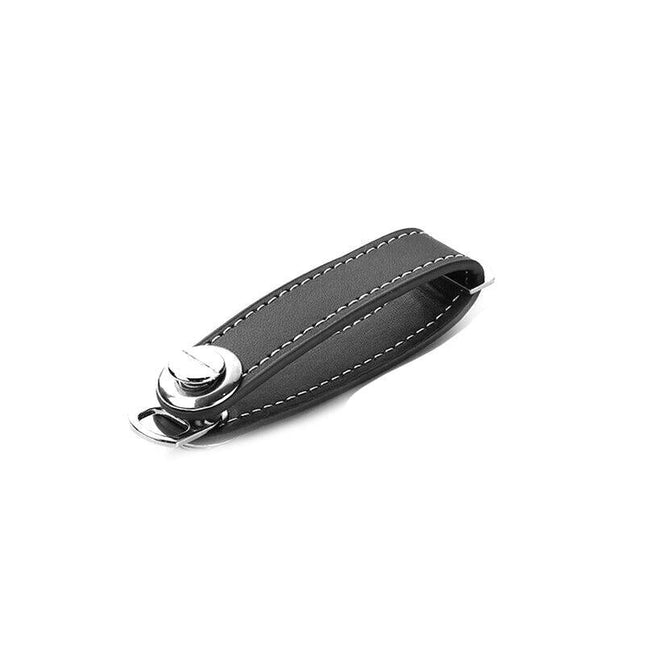 Men Leather Smart Key Holder Organizer Clip Compact Folder Keychain Black Au - Aimall