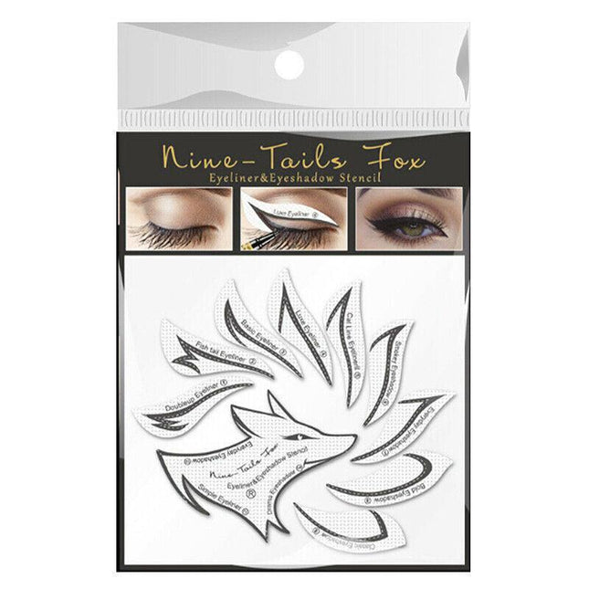 Eyeliner Eyeshadow Stencil Set Eye Makeup Fox Template Non-Woven 12 Styles Cards - Aimall