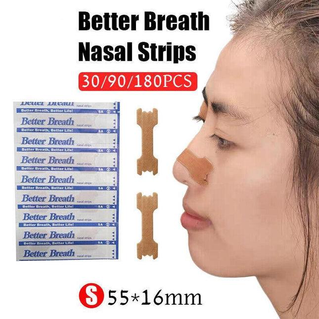 Nasal Strips Stop Snoring Breathe Better Easy Right Anti Snore Nose Strip Medium - Aimall
