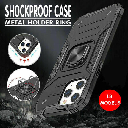 Black Case For Iphone 13 12 11 Pro Max Xr X Xs 7 8 Plus Shockproof Rugged Cover - Aimall