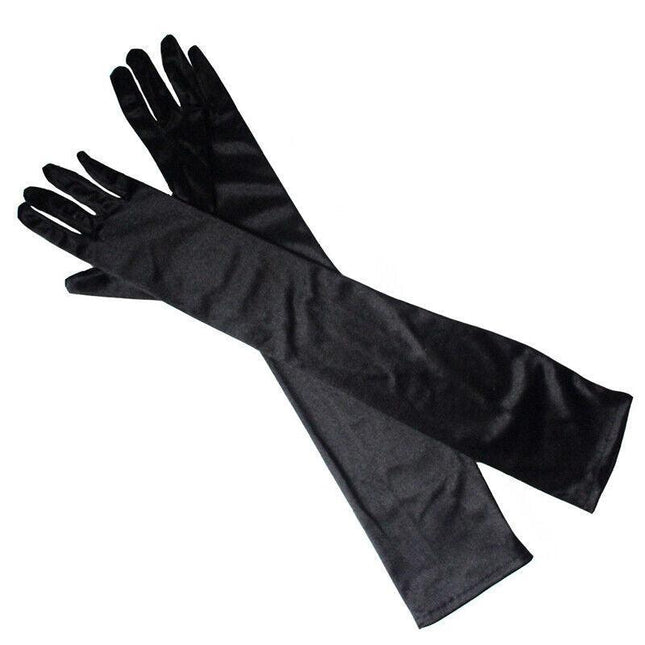 Ladies Long Satin Gloves Opera Costume Bridal Party Prom Wedding Womens Au Stock - Aimall