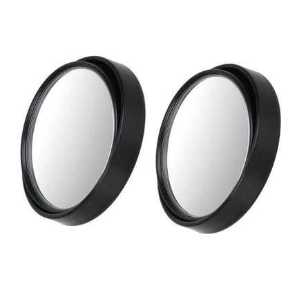 2X Blind Spot Car Mirror 360 Wide Angle Adjustable Rear Side View Convex Black - Aimall