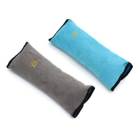 1/2× Soft Plush Car Shoulder Pad and Cushion Pillow for Travel Comfort