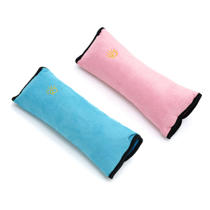 1/2× Soft Plush Car Shoulder Pad and Cushion Pillow for Travel Comfort