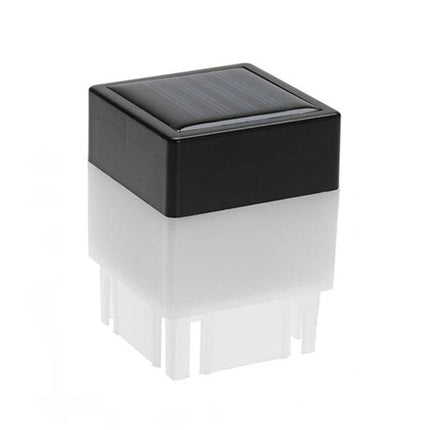 1-8Pcs Square Waterproof Led Solar Light Fence Post Pool Garden Lamp (Warm/Cold) - Aimall