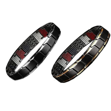Mens Double Strong Magnetic Therapy Bracelet Arthritis Pain Relief Jewelry Au - Aimall