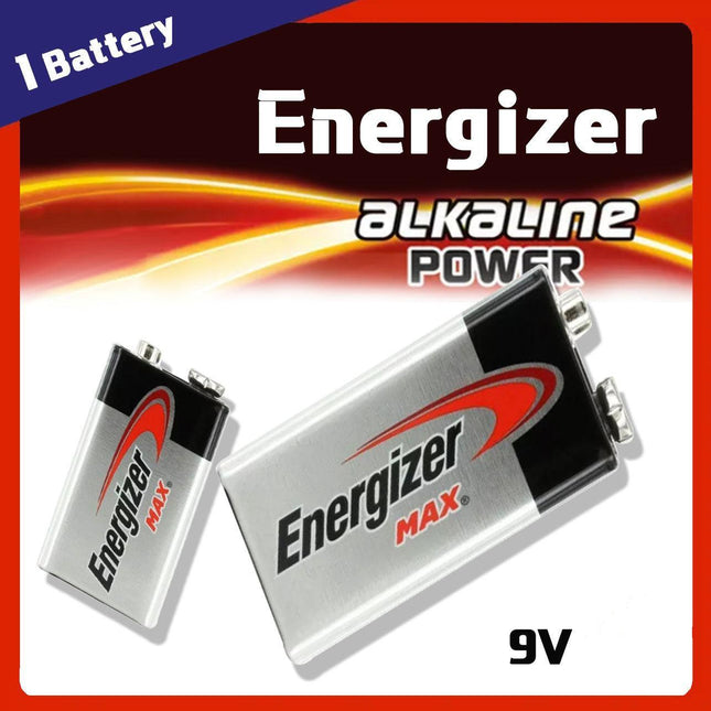 Energizer 9V Max Alkaline Battery Genuine Sealed in Card 6LR61 Made in Malaysia - Aimall