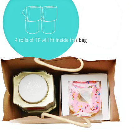 50X Kraft Paper Bags Gift Shopping Carry Craft Brown Bag With Handles