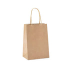 50X Kraft Paper Bags Gift Shopping Carry Craft Brown Bag With Handles
