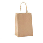 50X Kraft Paper Bags Gift Shopping Carry Craft Brown Bag With Handles